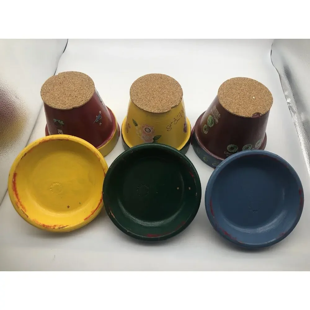 Silma Terracotta Planter Flower Pot #17 Made In Italy 5.5”tall x 6”top Diameter